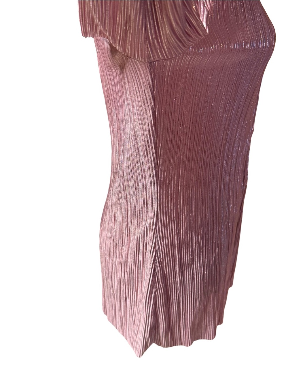 Sabina Musayev Rigel Pleated Blouse Pink Rose Metallic Shimmer Sz Small NWT New - Picture 10 of 16